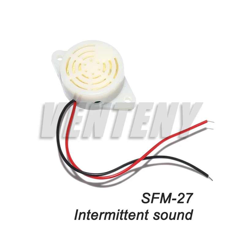 2-4pcs SFM-27 Intermittent Beep High-decibel DC 3-24V 12V Buzzer SFM-27 Active Buzzer Beep Alarm 95DB 3015, for Arduino