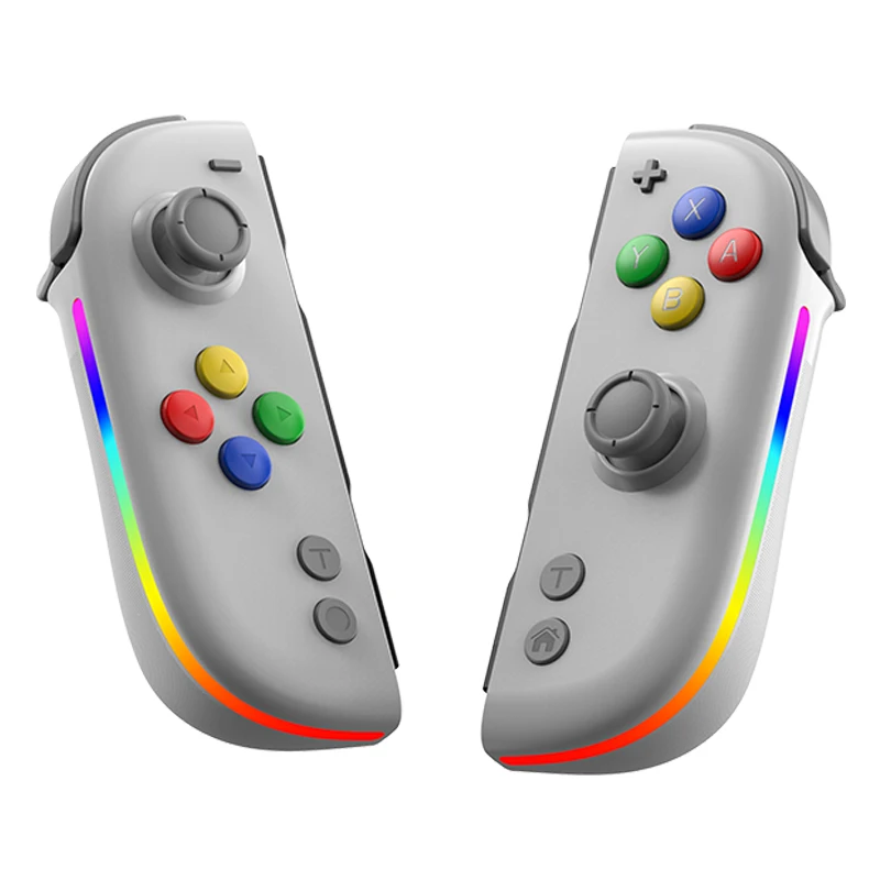 Joy Pad Switch وحدات تحكم الألعاب اليسرى واليمنى مع أضواء RGB لاستيقاظ الاهتزاز استشعار الحركة Joycon وحدة تحكم بلوتوث