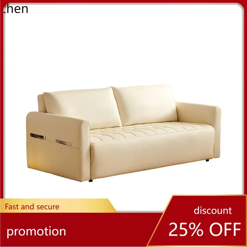

HT Telescopic Sofa Modern Minimalist Small Apartment Living Room Foldable Double Sofa Bed