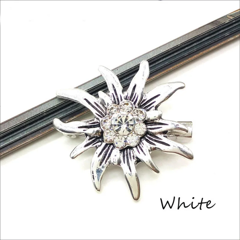 الموضة الكلاسيكية دبابيس إديلويس الكبيرة أحبها عميق الناس النساء لامعة اللون الأبيض حجر الراين بروش دبوس هدايا الحفلات مجوهرات #4