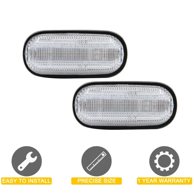 Conjunto de lámpara LED de señalización lateral, luz intermitente de 12V con lente transparente para Honda S2000 Accord Civic Prelude, ajuste de CR-X