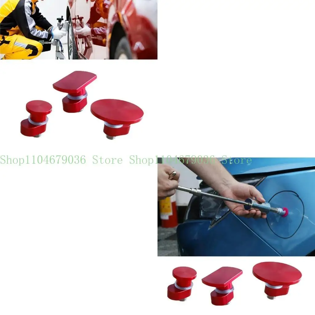 

652F Paint Dent Fix Tool 3Pcs Glues Pulling Tabs Auto Body Paint Dent Repair Tool Dent Remover Hails Damage Fix