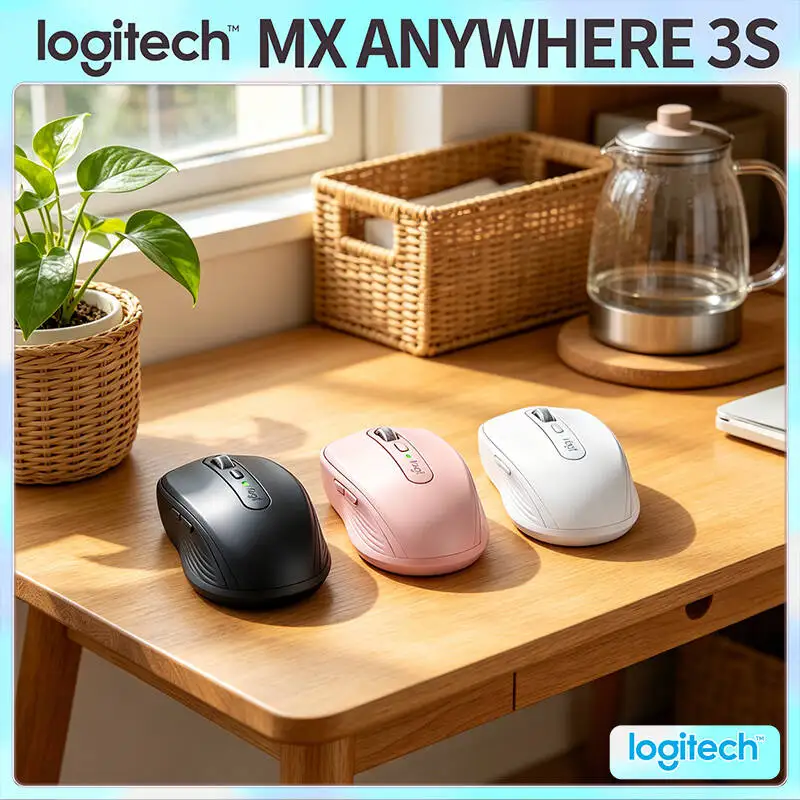 Logitech MX Anywhere 3S Productivity Mouse - 8K DPI, MagSpeed Scroll, Silent Buttons, 3-Device Connect, USB-C Fast Charging
