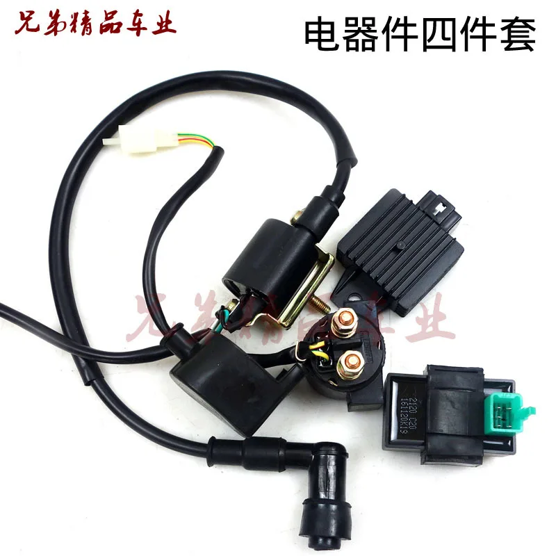 

Ignition Coil Solenoid Relay Voltage Regulator 5-PIN CDI Box Spark Plug for 50cc 70cc 90cc 110cc 125cc ATV Go Kart Dirt Bike