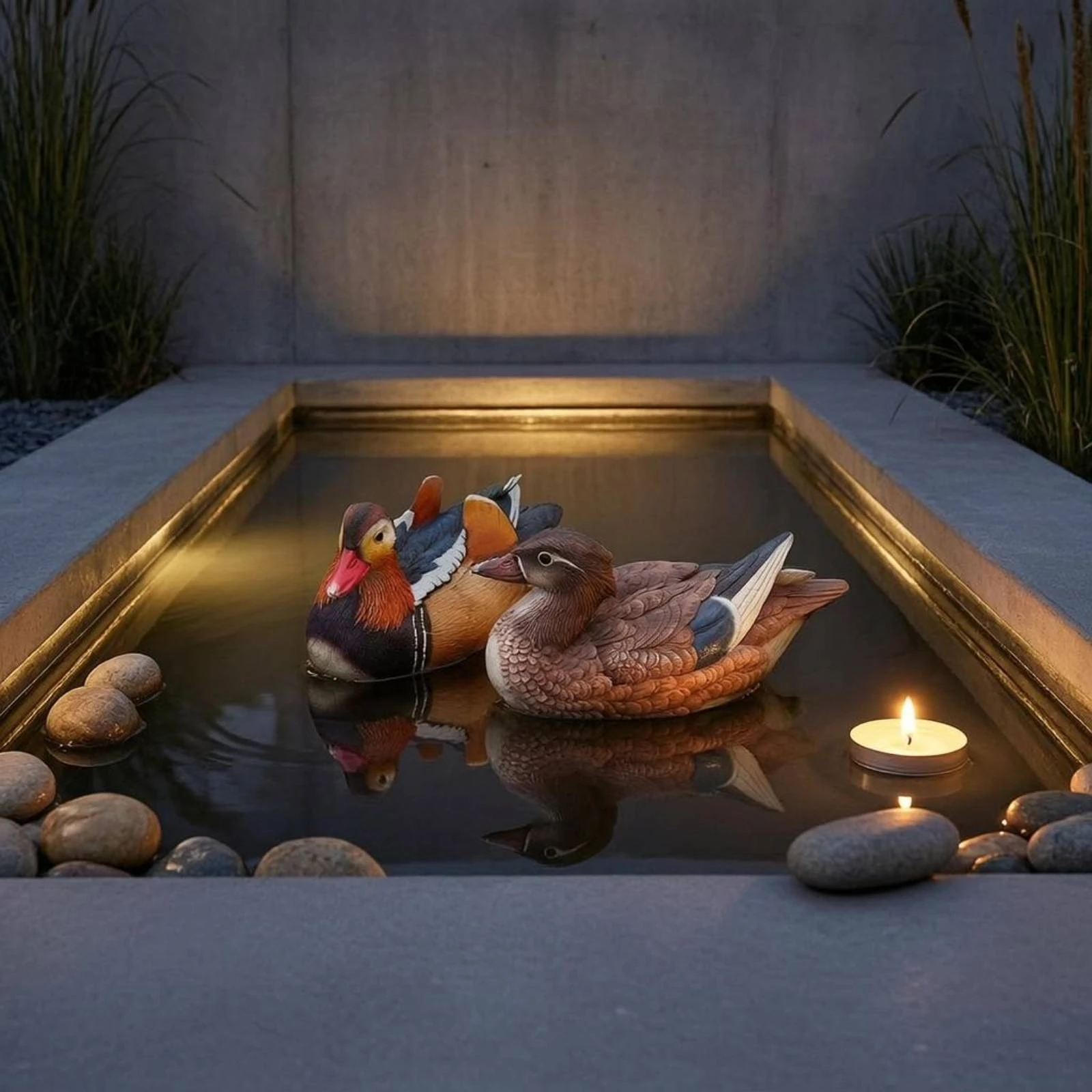 

Mandarin Duck Ornament Realistic Floating Duck Ornament Waterproof Weatherproof for Water-Scaping, Garden