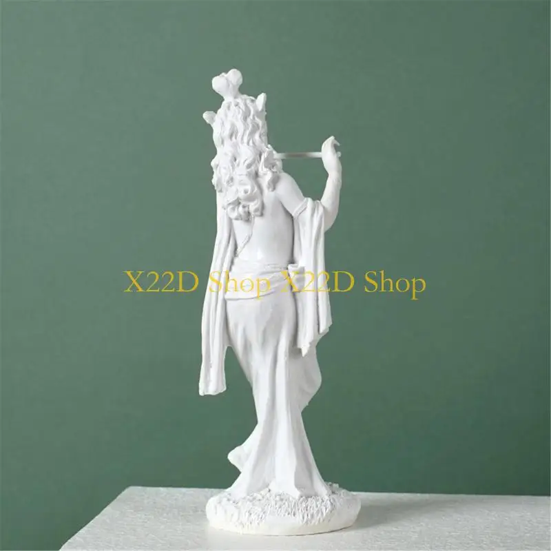 X22D Hindu God of Love Krishna Statue Standing Krishna Playing Flute Sculpture for Home Office Temple Altar Decoration Gift