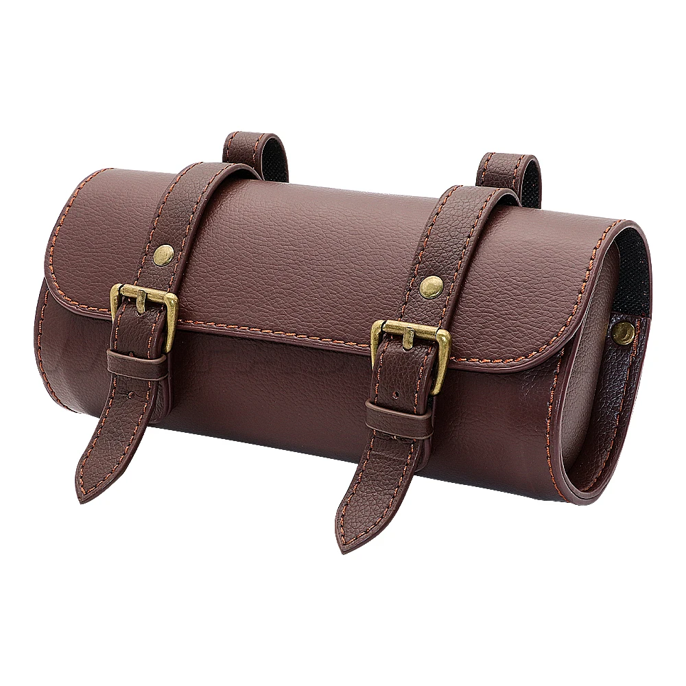 PU motocykl Cruiser torba na narzędzia widelec kształt beczki kierownica przedni widelec torba czarna kierownica przedni widelec torba motocyklowa sakwa