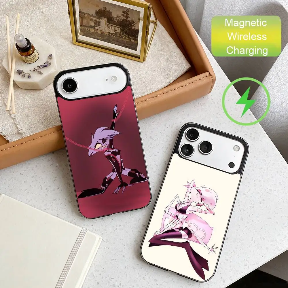 

A-Angel Dust Edgy Sweet Phone Case For iPhone17,16,15,14,13,12,11 Plus,For Magnetic Wireless Charge Cover