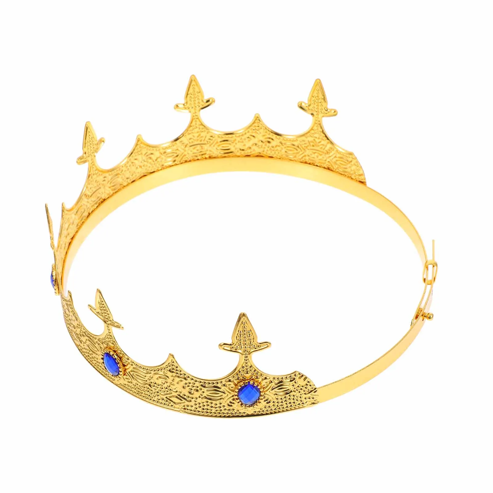 

Vintage Crown Adjustable Size Gold Headband Birthday Costume Accessory Birthday Crown for Men