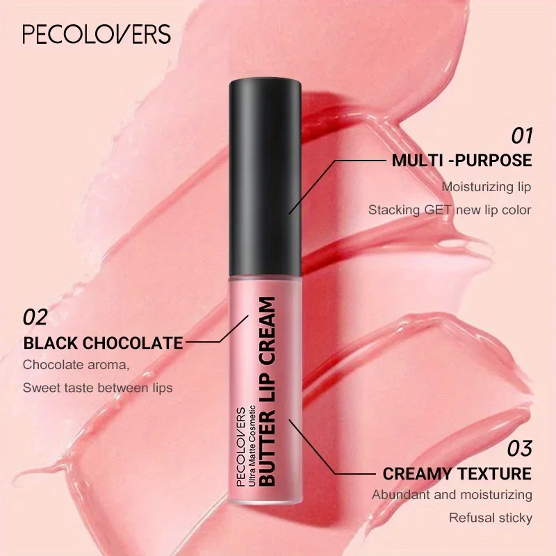 Juego de esmalte de labios Nude Butter + Lápiz Delineador de labios, brillo de labios impermeable de larga duración para mujeres, cobertura completa, efecto suave, 1 Juego