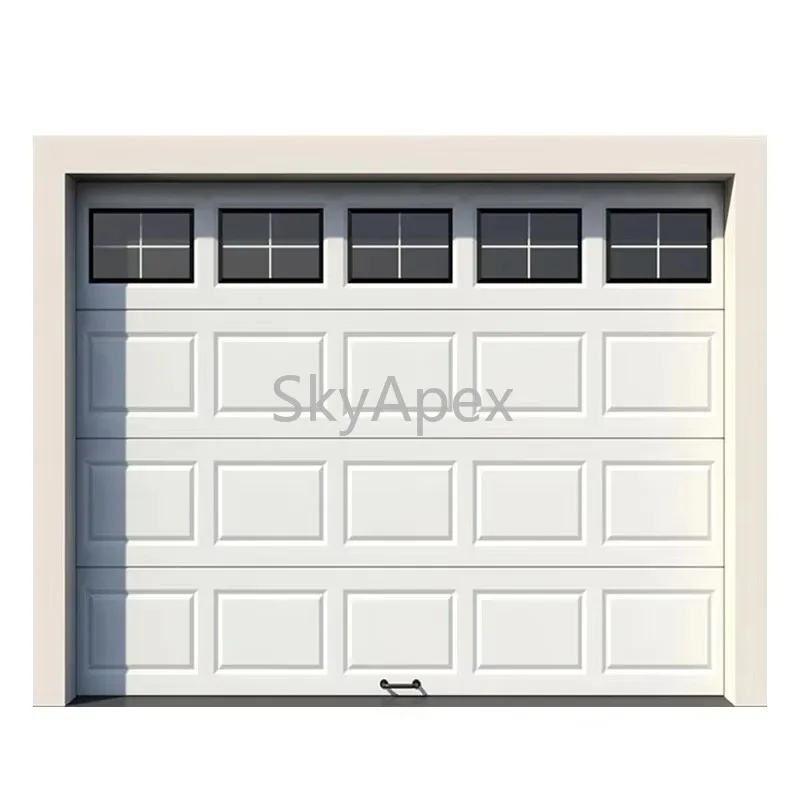 Automatic  Sectional  Overhead Aluminum Mirror Glass Garage Doors China Factory Direct Sale With Garage Door Motor For Villa Use