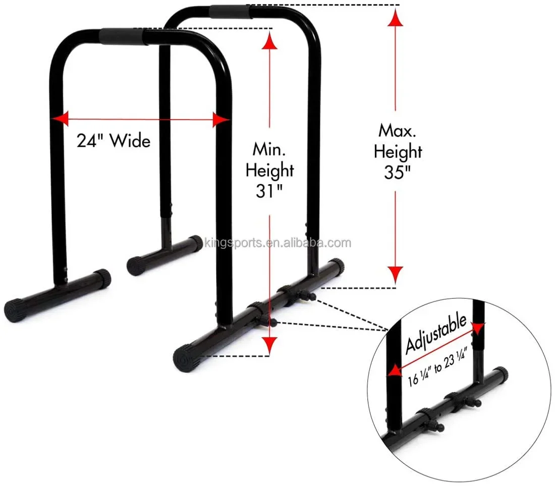 Top quality! In stock Fitness Split Parallel Bars Dip Stand Single Parallels Bars Height Adjustable Pull Up Parallel Bar