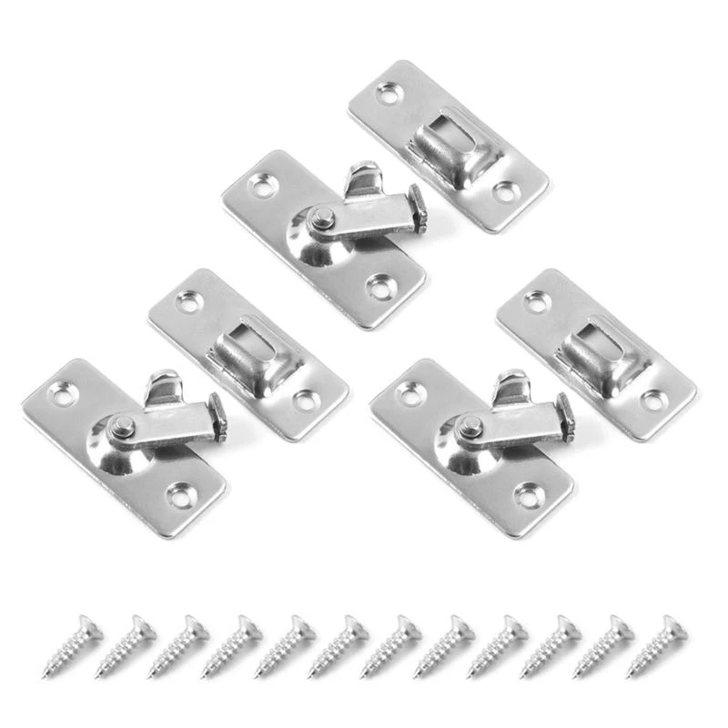 Y5GD 3Pieces Small Stainless Steel Door Latches 90 Degree Slide Bolt for Secure Closures in Indoor and Outdoor Setting