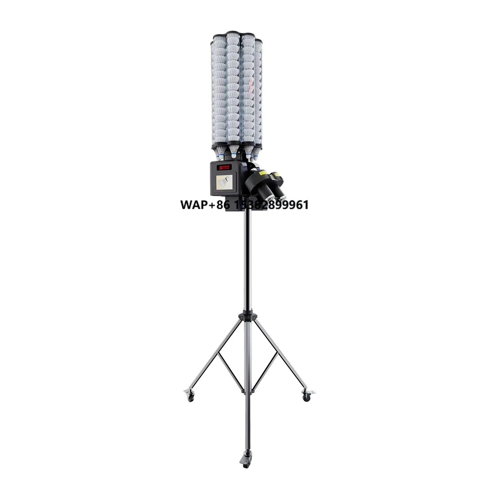 

Controlled Badminton Shooting Machine Free Control Serving Feeder for Training Shuttlecock Type with Stocking.