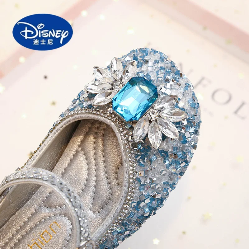 ディズニー ガールズ メリー・ジェーンズ 2025 |   リボンとスパンコール、プリンセスドレスシューズ、ダンス用子供用カジュアルシューズ