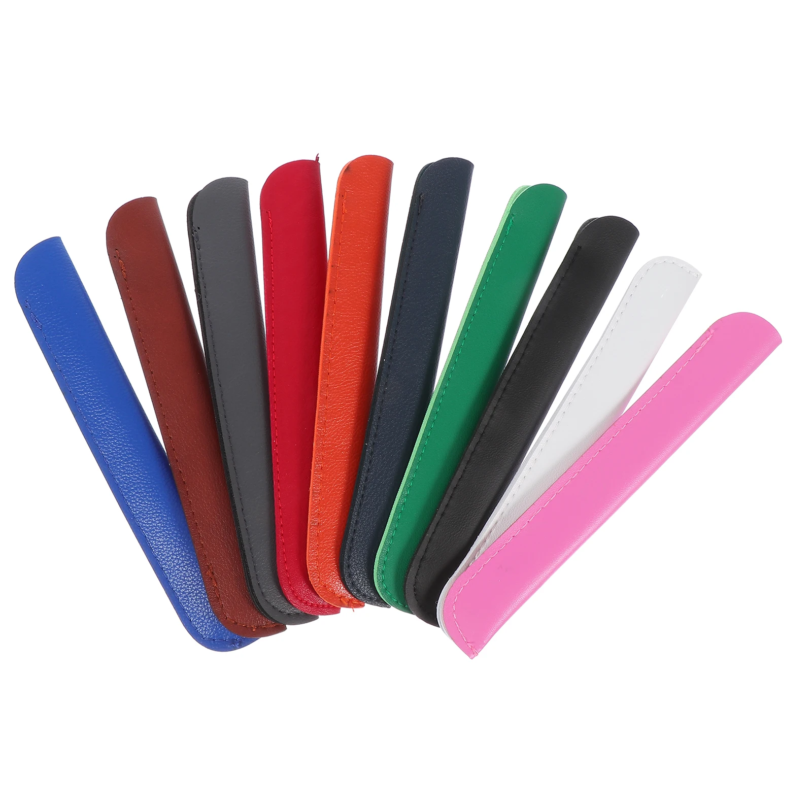 

10pcs Cover Single Bags Pu Pen Sleeves Reusable Pen Protectors Touchscreen Pens Universal Protective Covers Business