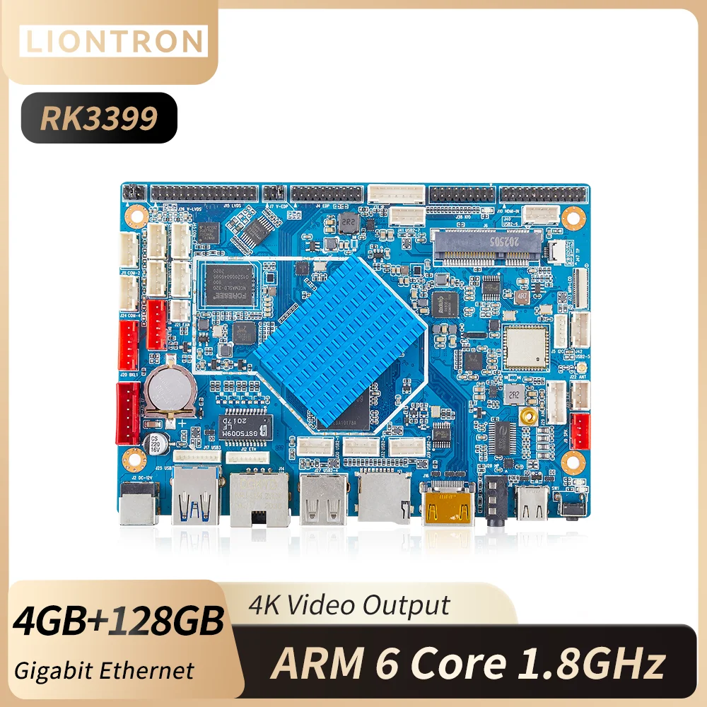 

Liontron Rockchip RK3399 Development Board K4 HDMI LVDS eDP MIPI Six Core ARM 64 Bit Android,Ubuntu,Debian Single Board Computer