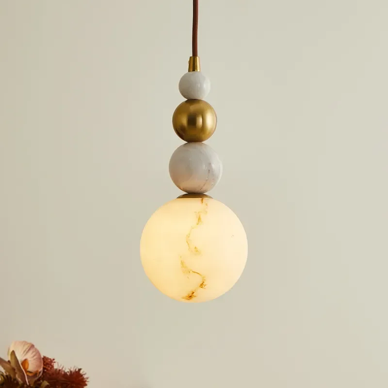 French Marble Bedside Chandelier Gourd Lamp Medieval Wabi Sabi Designer Living Room Dining Room Bedroom Study Decoration