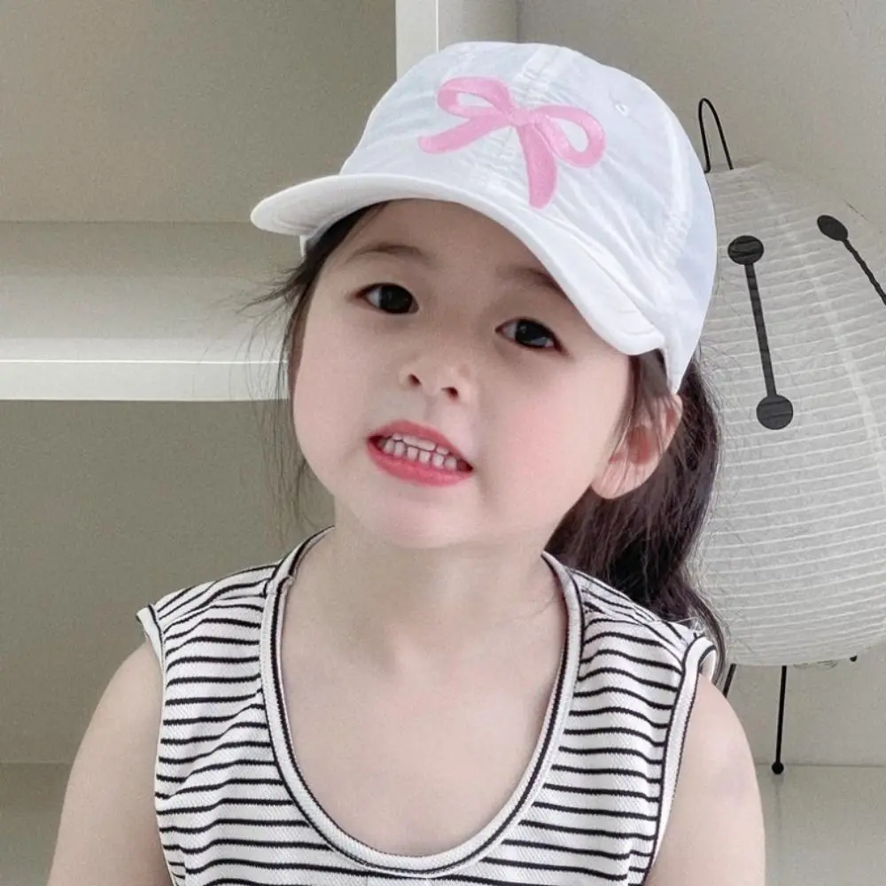 Korean Style Half Empty Top Hat Bow Shading Hat Summer Kid Sunhat No Top Beach Hat Anti-UV Sun Hat Children's Visor Hat Boy