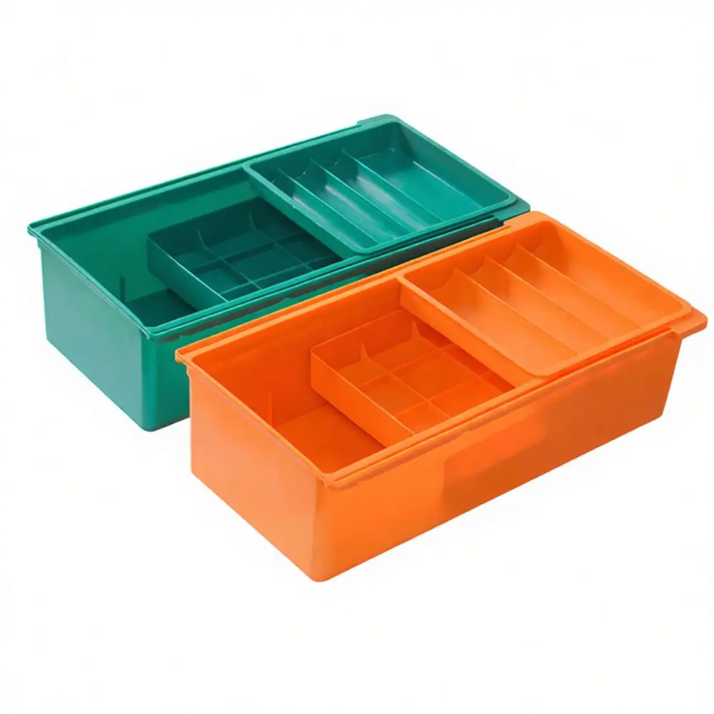 Stackable 3 Layer Drawer Storage Box Sewing Accessory Case Desktop Organizer Plastic Container For Craft Hobby Supplies