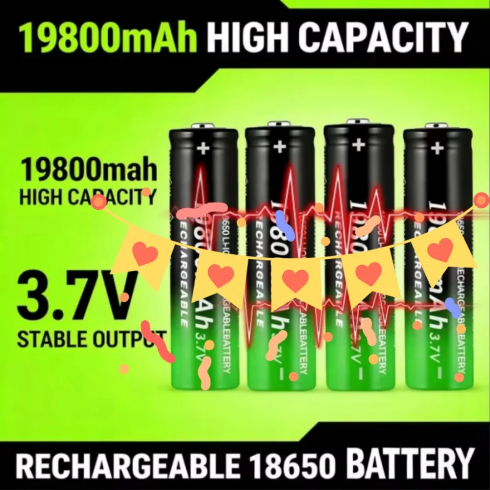 

Литий-ионный аккумулятор 19800 мАч 3.7В 18650 высокой емкости для светодиодных фонарей