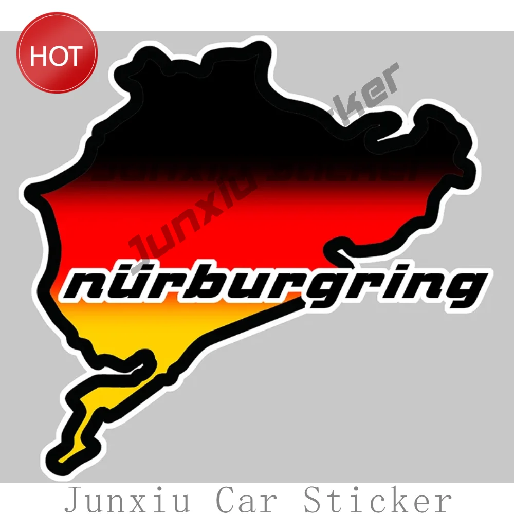 Cool Racing Track Racing Track Couleur 13cmx12cm Uv Protection Sticker For Side Window Car Door Tailgate Pvc Decal Auto Decor