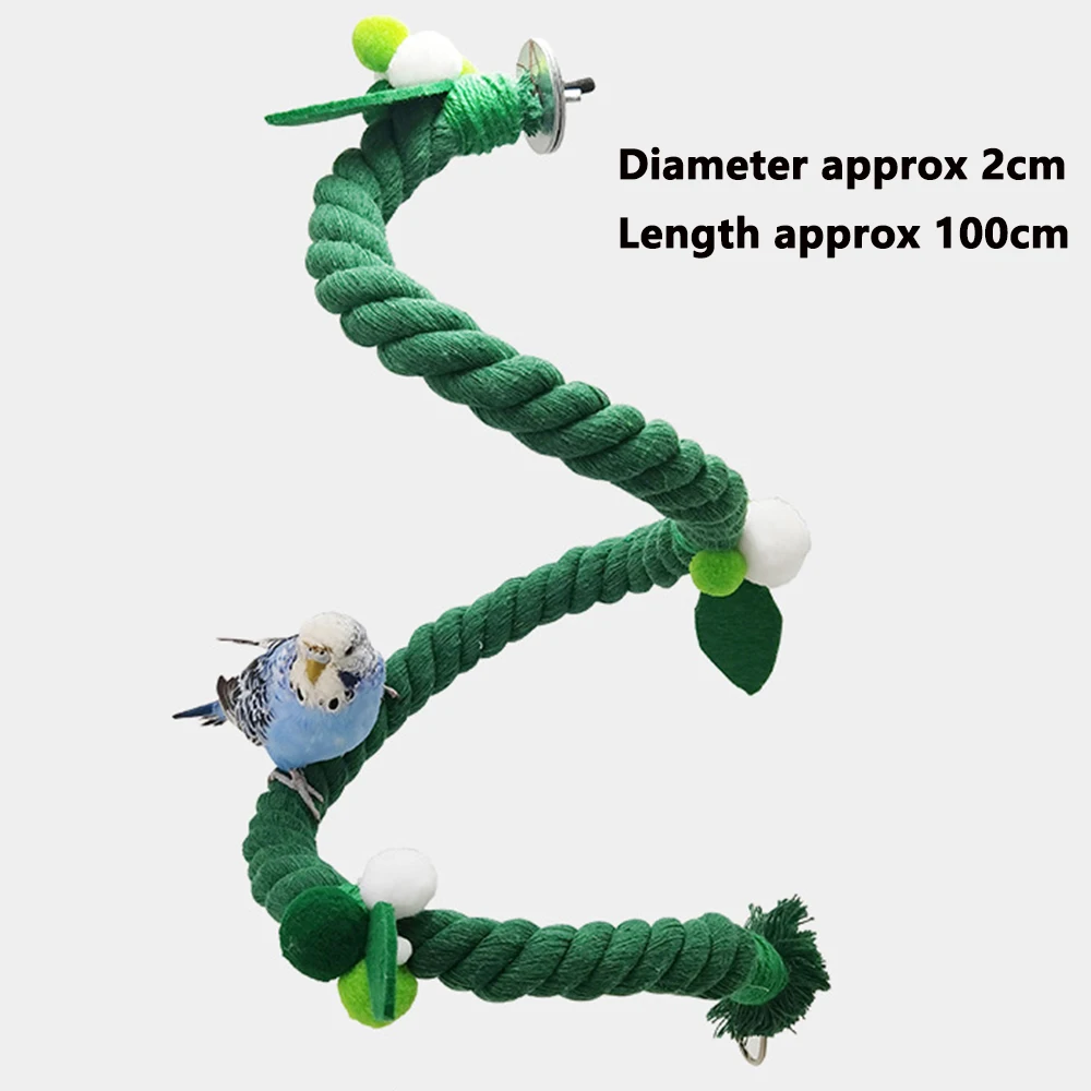 

PARKER Parrot Climbing Cotton Rope Bird Toys Bird Cage Accessories Standing Perch Training Rope Parrot Energy Release Tool