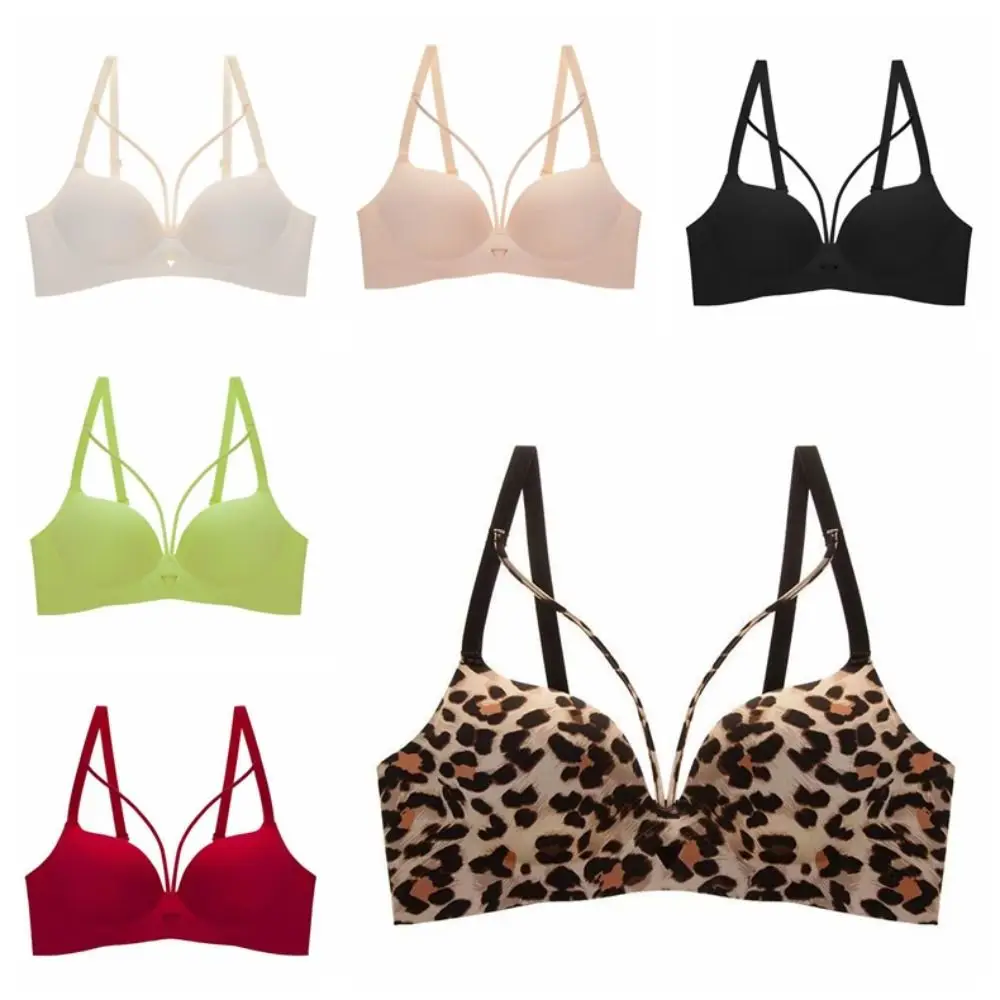Comfortabele 3/4 Cup Push-Up Bh Vrouwen Diepe V Anti-Verzakking Naadloze Ondergoed Lingerie Verzamelde Borsten Draadloze Diepe V beha Geschenken
