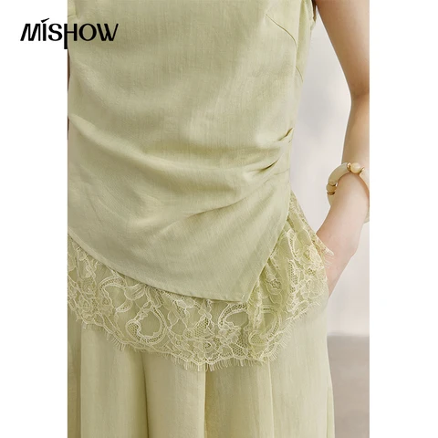 Комплект MISHOW зелёные брюки и топ  MXF26T1646