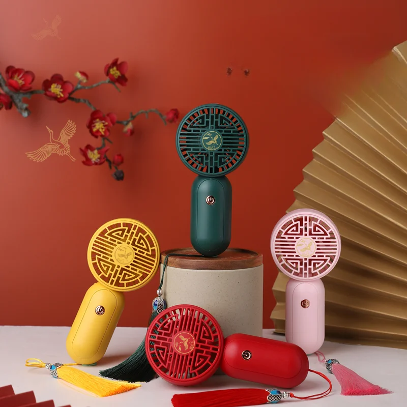 New hand-held small fan China-Chic Guofeng fashionable quiet portable