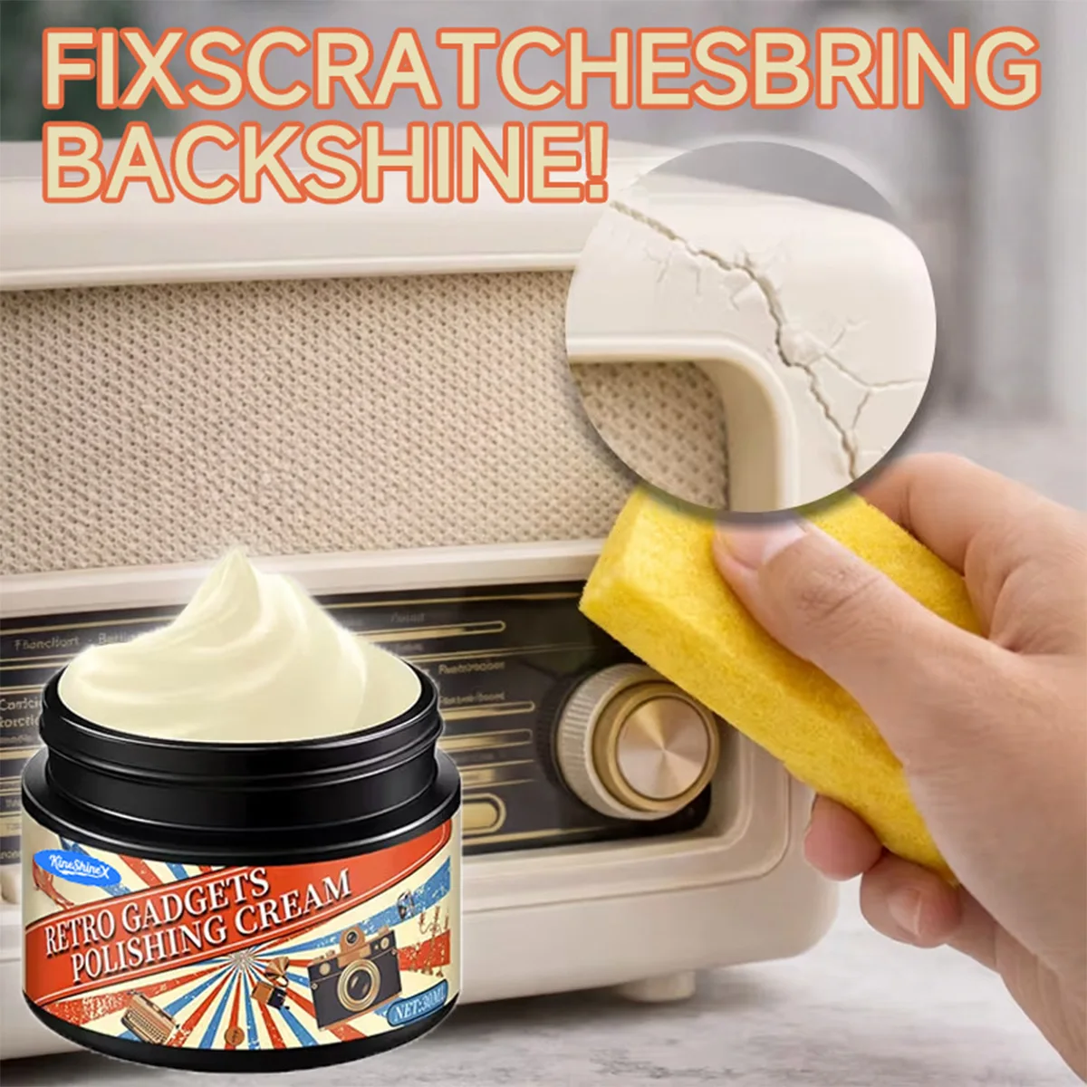 Phone Screen Scratch Remover 30ml Repair Paste Lens Polishing Kit for iPhone for Samsung Camera Lens Watch Display Maintenance