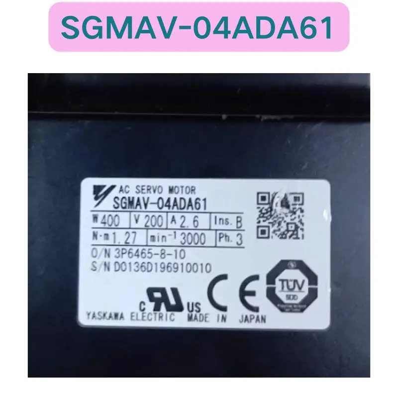 Second-hand SGMAV-04ADA61 servo motor Functional test OK Fast delivery