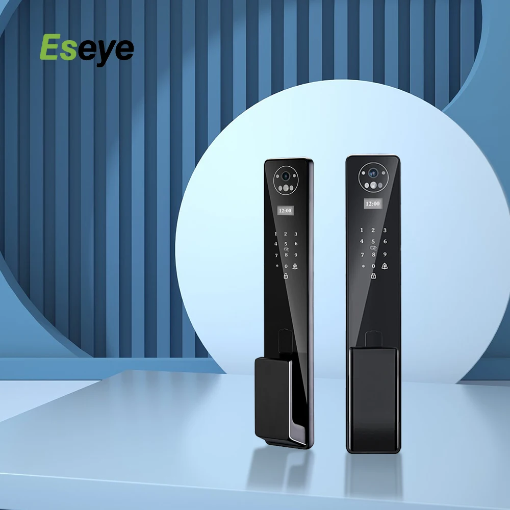 Security Smart Door Lock Tuya WiFi Video Intercom Real Time Remote Control Facial Recognition Smart Lock
