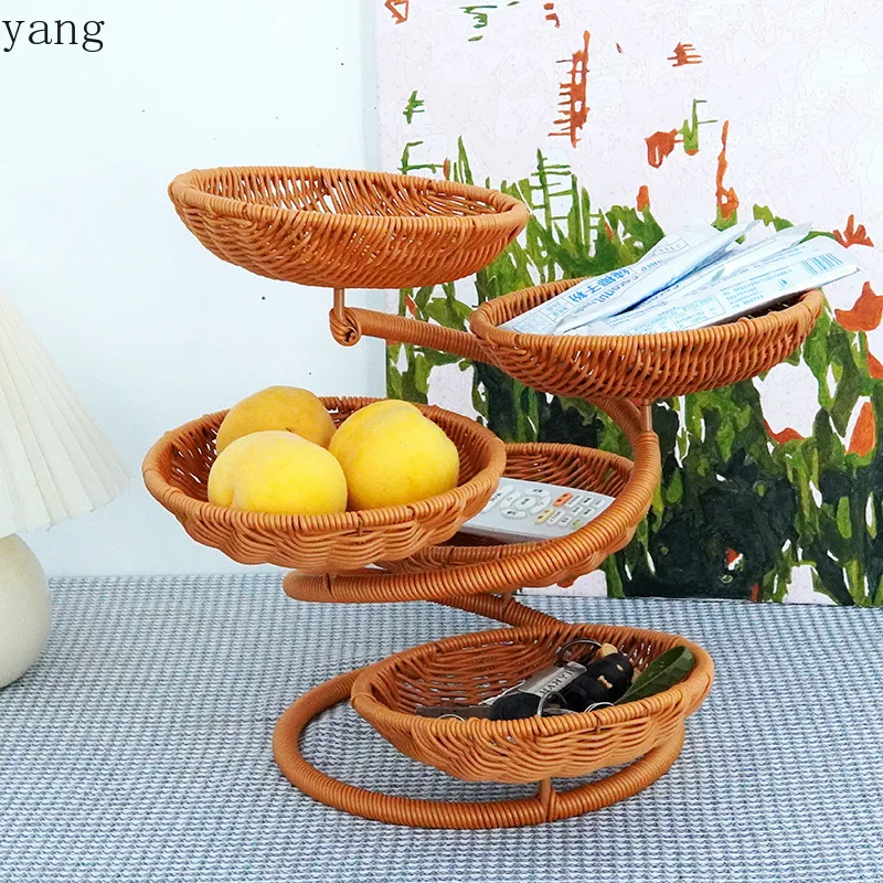 LMM light luxury living room tea zero sugar fruit plate multi-layer storage rack