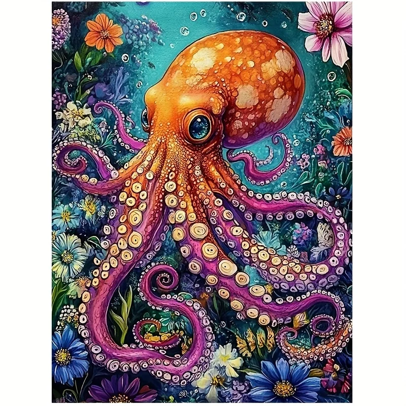 Diamond Painting Marine Creature Octopus Diamond Mosaic Handmade Art Exquisite Creative Gift Home Decoration