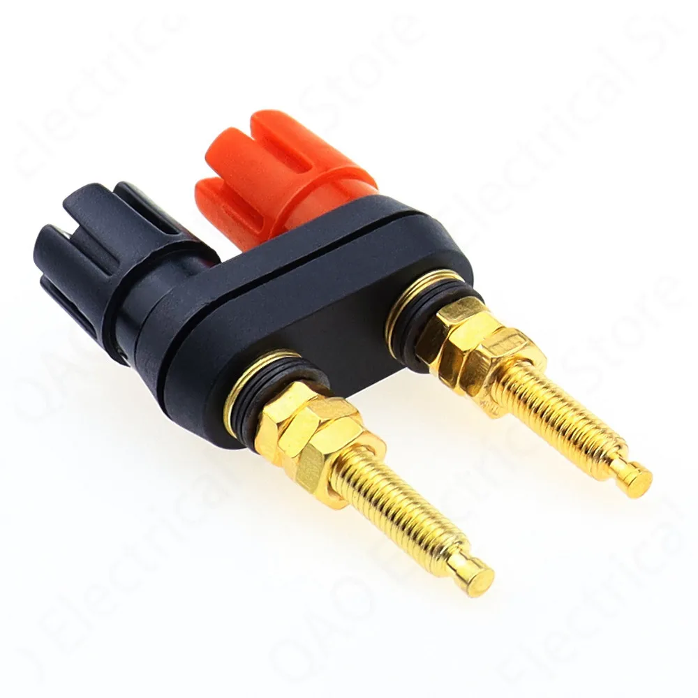 1pcs Gold Plated Banana Plug Connector Speaker Amplifier Extended Terminal Binding Post