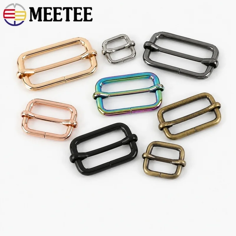 50Pcs 13-38mm Zinc Alloy Tri Glide Buckles Metal Strap Adjuster Loops for Handbag Belt Luggage Garment DIY Sewing Craft Hardware