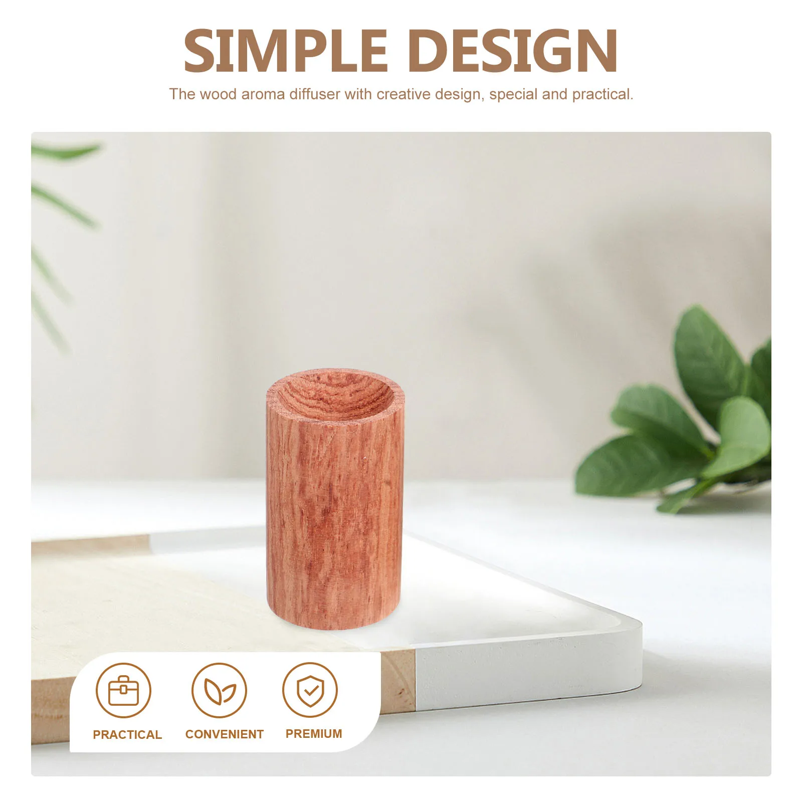 

5Pcs Essential Oil Diffuser Wood Aromatherapy Natural Non fire Diffusers 3x5cm Car Office DecorWoodWoodWoodWoodWood