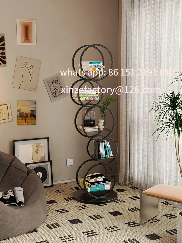 

Customizable Cream Wind Bookshelf Floor Shelf