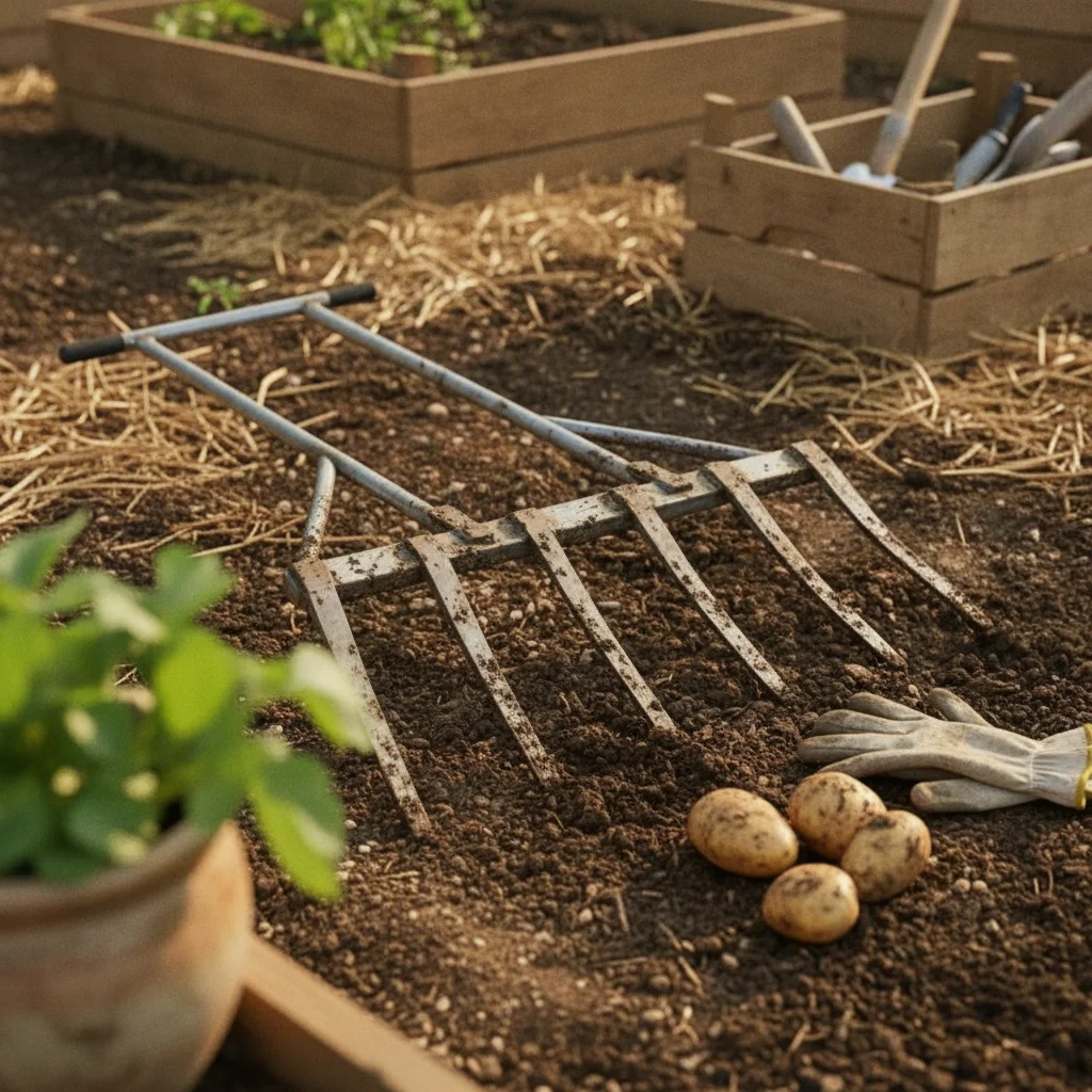 

Steel Tines Fourche Agricole Digging Fork Heavy Duty Wide-head Tool for Garden and Ground Tasks