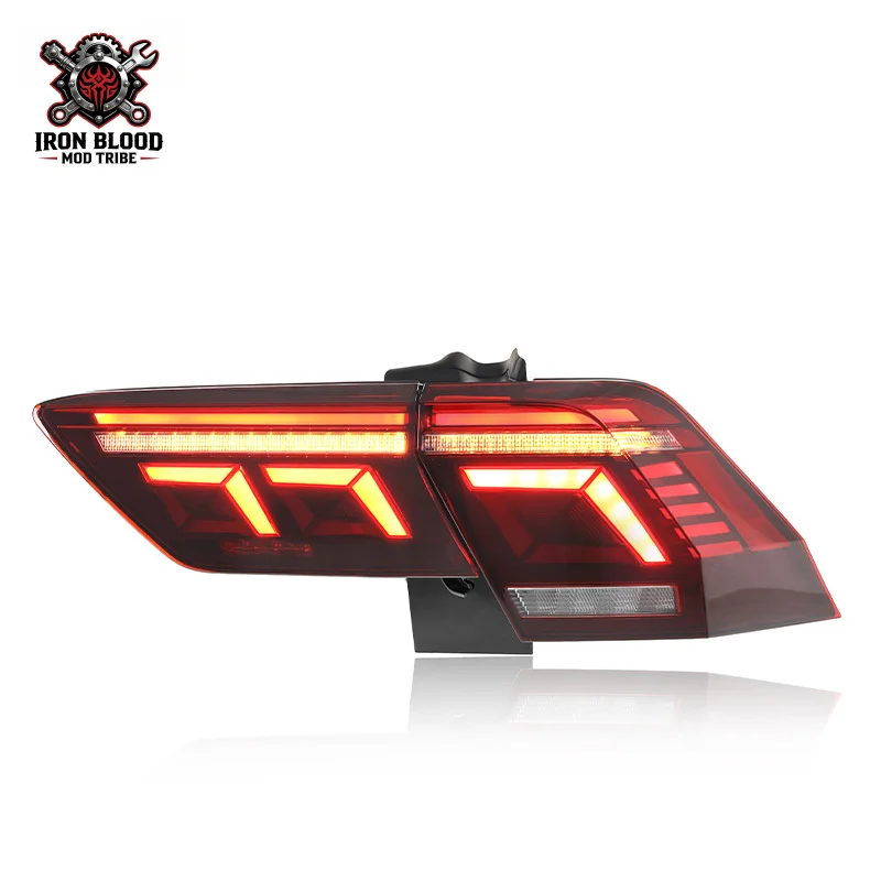 Suitable for 2017-2021 Volkswagen Tiguan Tail Assembly Modification New Model Scanning LED Driving Light Flowing Turn Sign