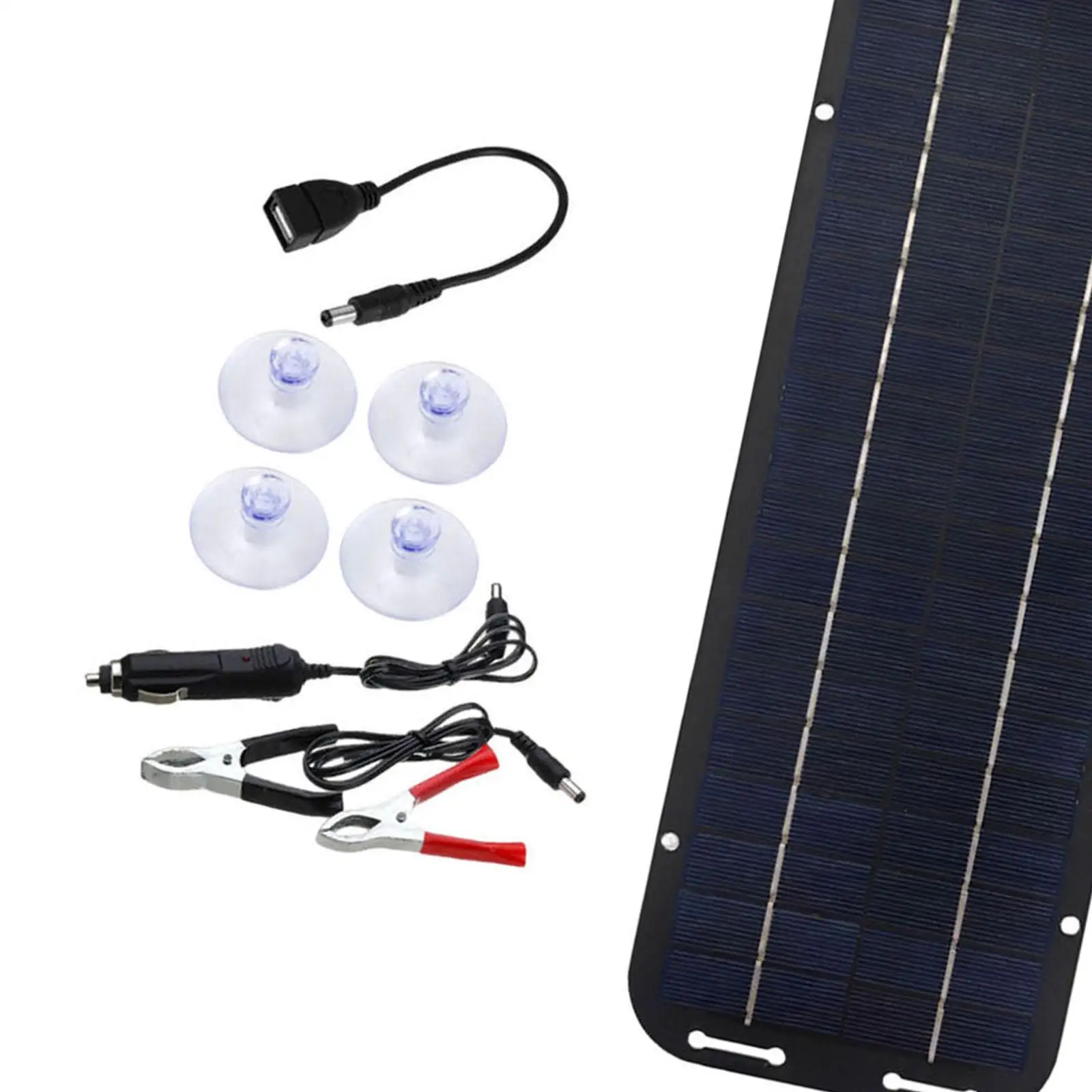 Solarpanel Set Portable Easy to Use IP65 Waterproof Stable Performance Accessory for Motorcycle Shed Cabin RV Motorhome Home
