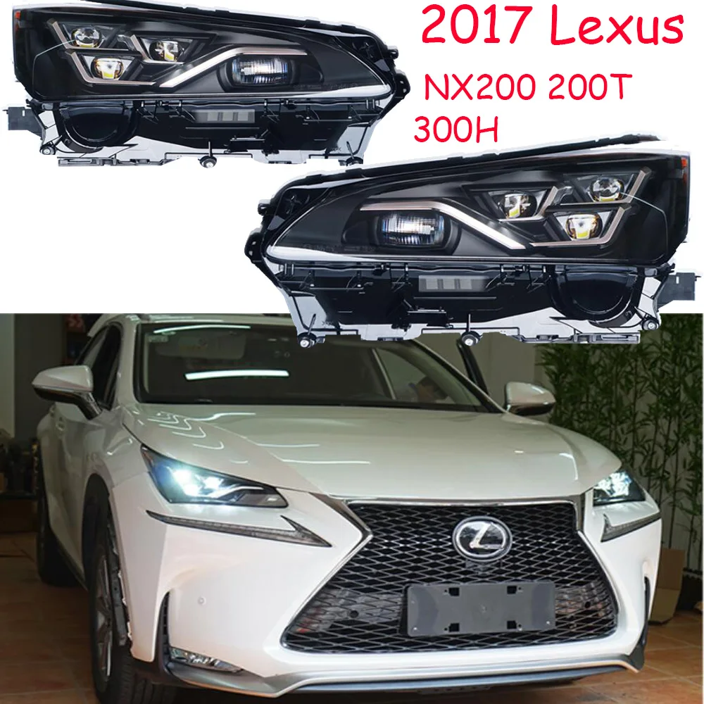 2017y car bupmer head light for Lexus headlight NX200 NX200T NX300T car accessories All in LED fog for Lexus headlamp