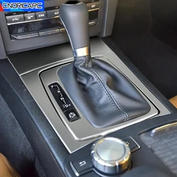 Car Accessories Control Gear Shift Panel Frame Interior Carbon Pattern Trim For Mercedes Benz E Class Coupe W207 C207 2009-2013