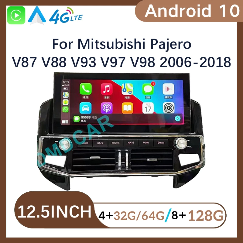 Android Auto Wireless  Carplay Car GPS For Mitsubishi Pajero V87 V88 V93 V97 2006-2018 Radio Central Multimedia Video Player