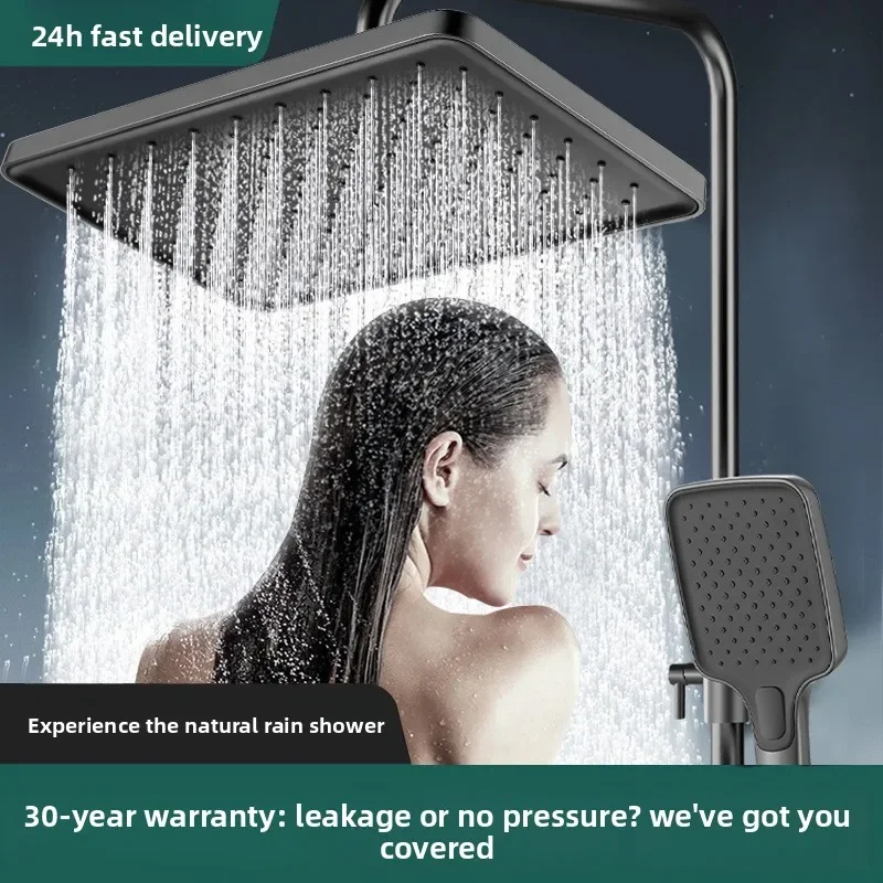 11 Inch Square Rain Shower Head Large Overhead Shower Sprayer Nozzles High Pressure 360° Rotate Universal Bathroom Top Shower