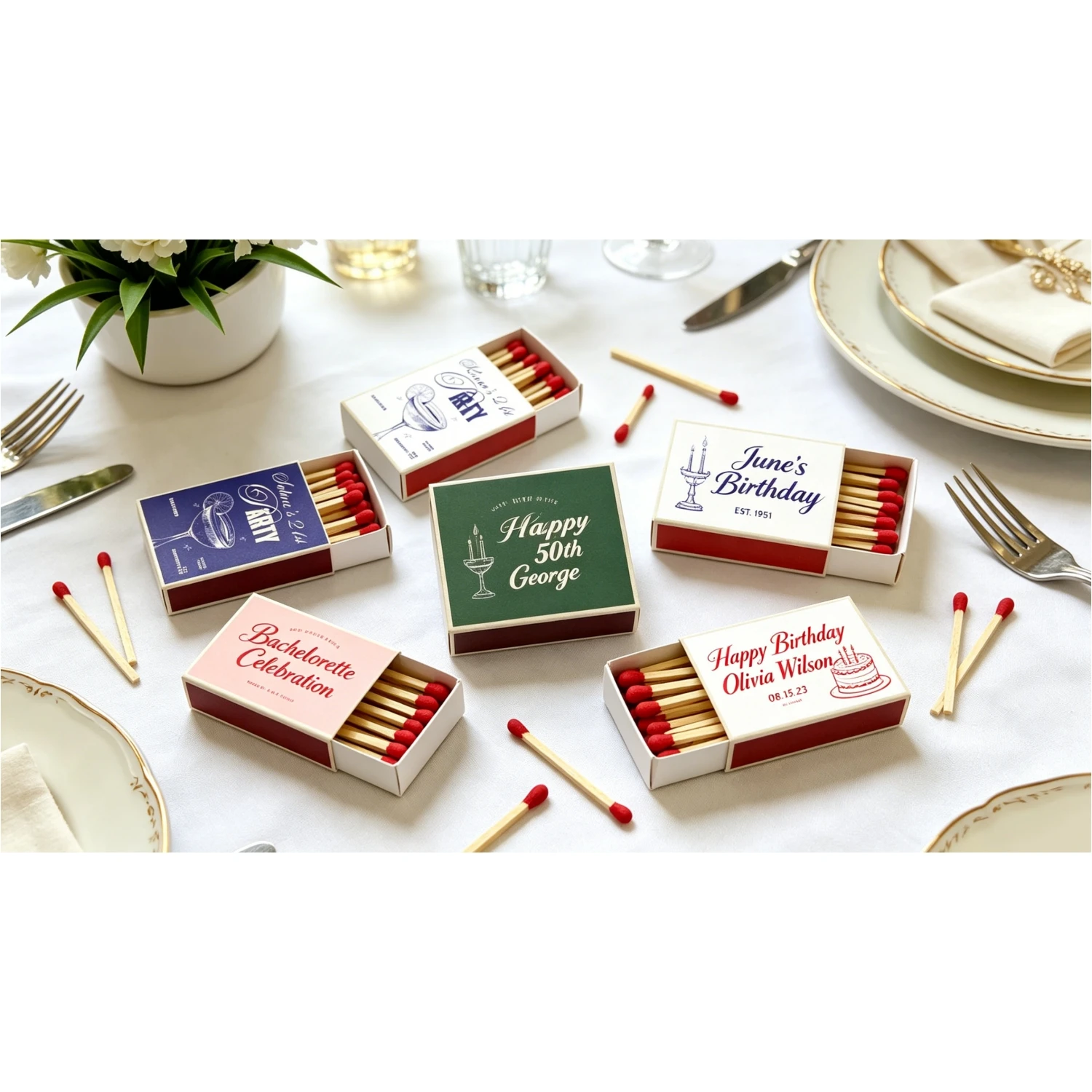 

Personalized Wedding Favor Matchboxes with Match boxes, Custom Printed Matchboxes, Elegant Decor for Wedding