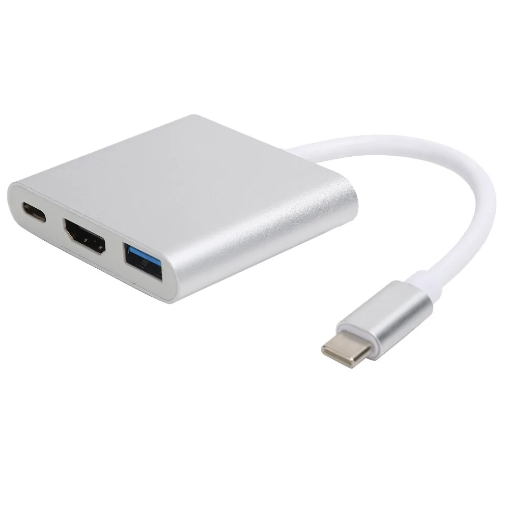 TypeC to HD Compatible USB PD 3 in 1 Type-C Hub USD3.0 & PD 100W 4K Output TypeC Docking Station USB C Multiport Adapter