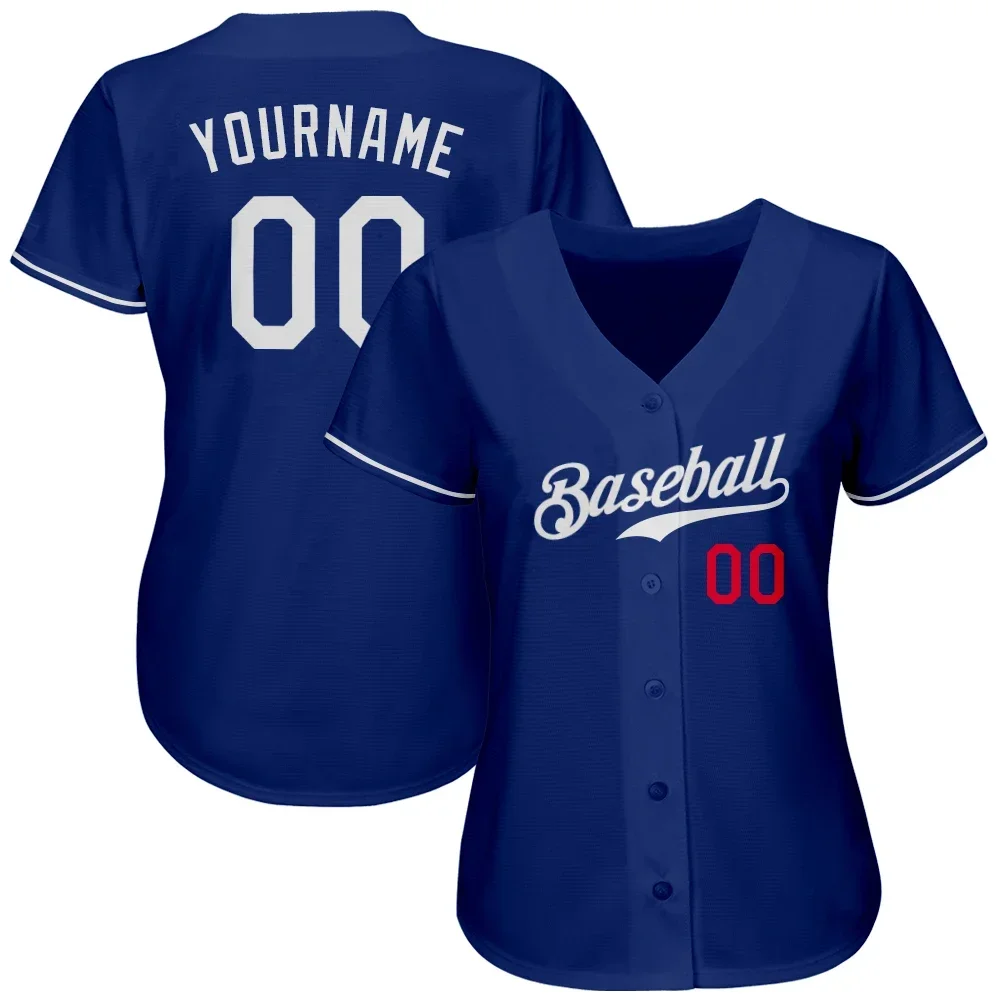 Custom Couple Baseball Jersey Breathable Quick-Drying Baseball Shirt Softball Game Training Shirt for Men Women Baseball Blouse