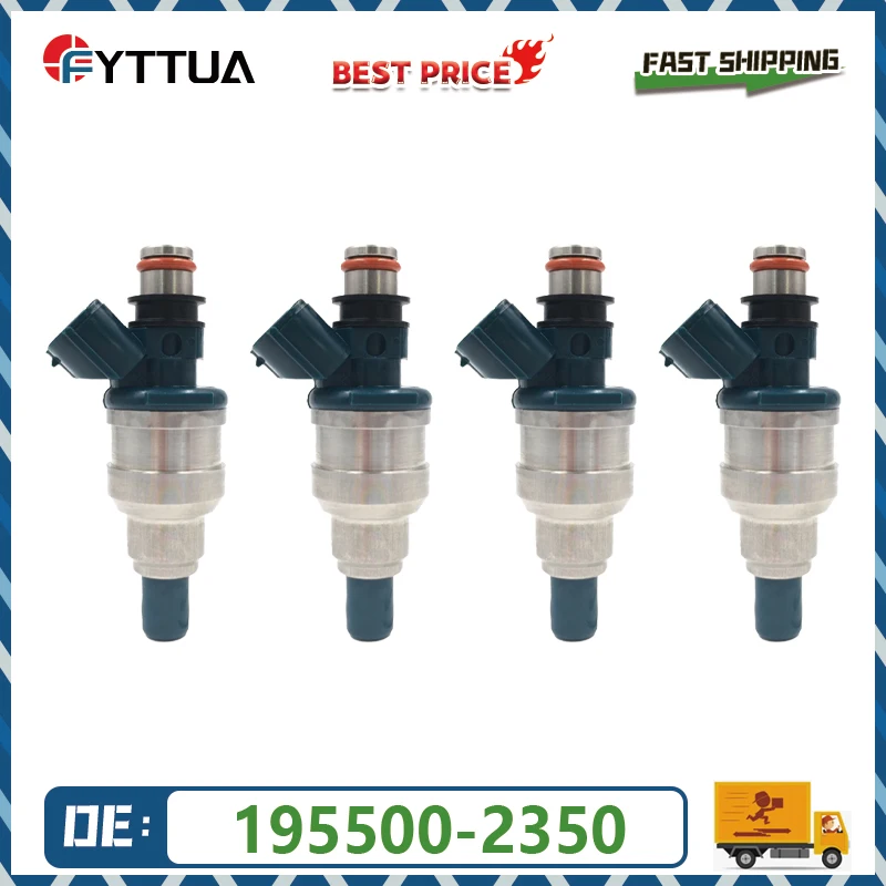 Injecteur de carburant 4 pièces 195500-2350 1955002350 15710-75D50 pour Suzuki Esteem 1.6L L4 1995-1997